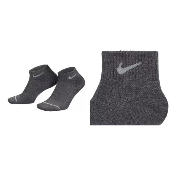 New NWT Nike Everyday Wool Cushioned Ankle Socks 2-Pack Men's 8-12 - Picture 1 of 4